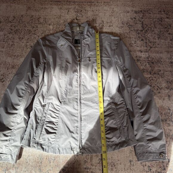 Bogner Lightweight Jacket Womens US 8 Neutrals Grey Fitted Preppy Full Zip - Picture 9 of 14